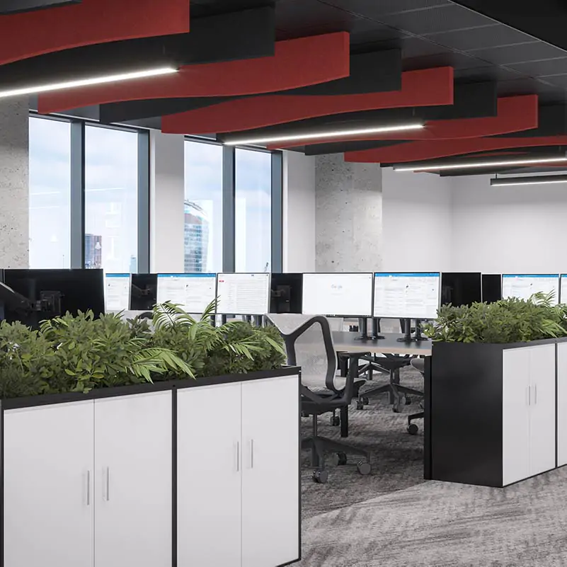 Muffle Acoustics Limited - MuffleBaffle Wave - PET Acoustic Baffle (Pack of 4) - Muffle Acoustics Limited