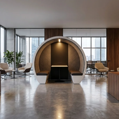 The Meeting Pod Co | Acoustic Indoor Meeting Pod - Part Enclosed