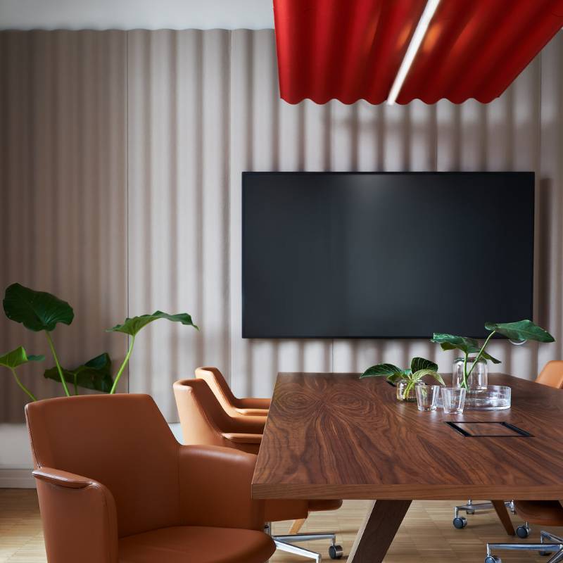  - Abstracta Scala Ceiling Acoustic Absorber Raft - Muffle Acoustics Limited 