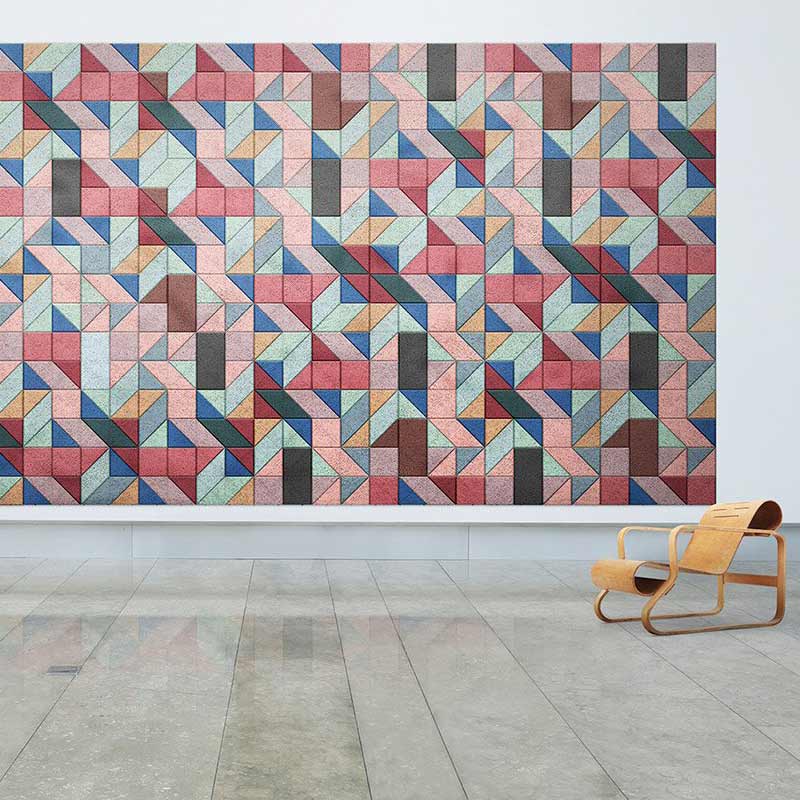  - BAUX Parallelogram Acoustic Wall Tile - Muffle Acoustics Limited 