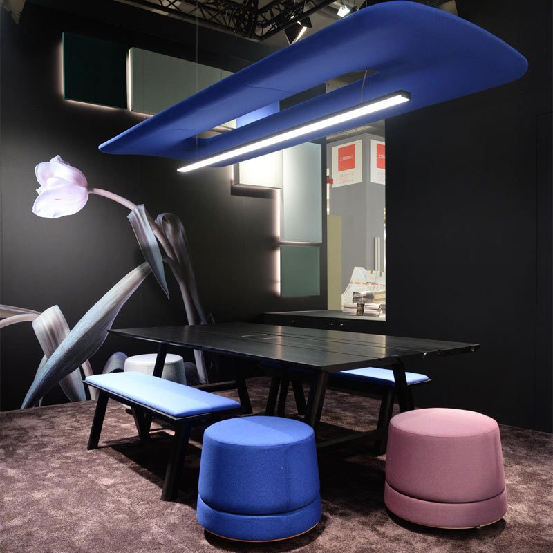 BuzziSpace BuzziZepp Acoustic Ceiling Light - LED Line - Muffle Acoustics Limited