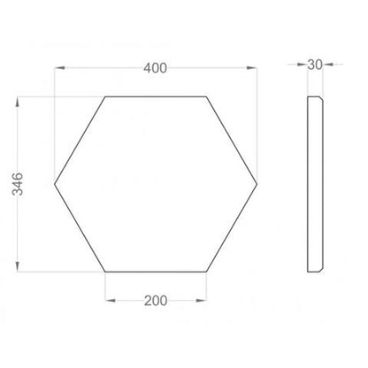  - FLUFFO SOFT EDGE Hexa Acoustic Panel - Muffle Acoustics Limited 