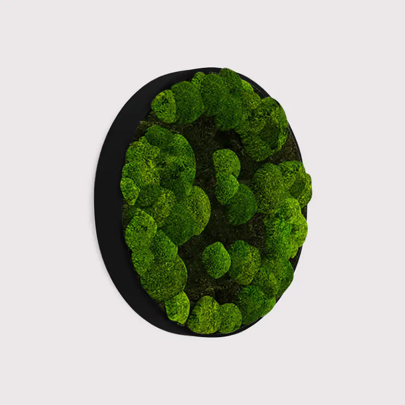 MuffleMoss Circle - Bun & Woodland Moss Wall Panel