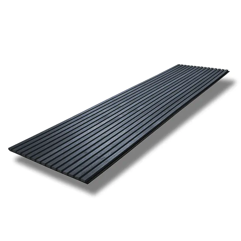 MuffleTimber | Acoustic Slat Wood Wall Panel - Ebony (Black Felt)