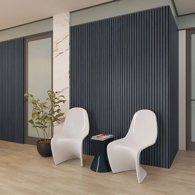 MuffleTimber | Acoustic Slat Wood Wall Panel - Ebony (Black Felt)