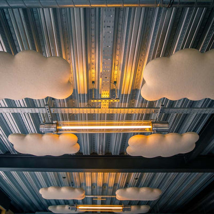 The Woolly Shepherd Acoustic Sound Cloud Suspended Ceiling Absorber - Muffle Acoustics Limited