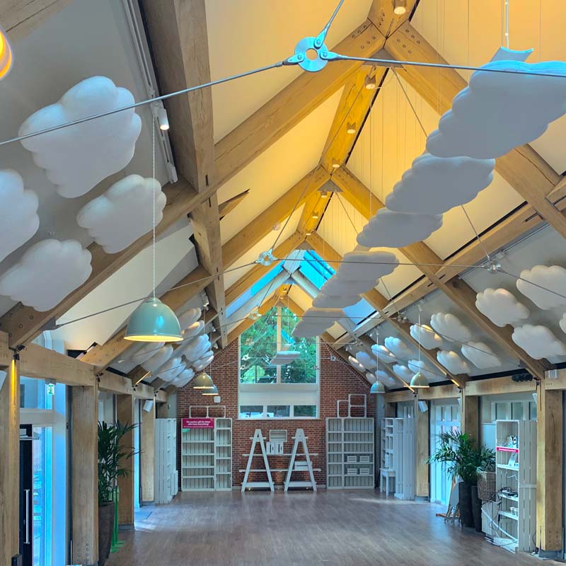 The Woolly Shepherd Acoustic Sound Cloud Suspended Ceiling Absorber - Muffle Acoustics Limited