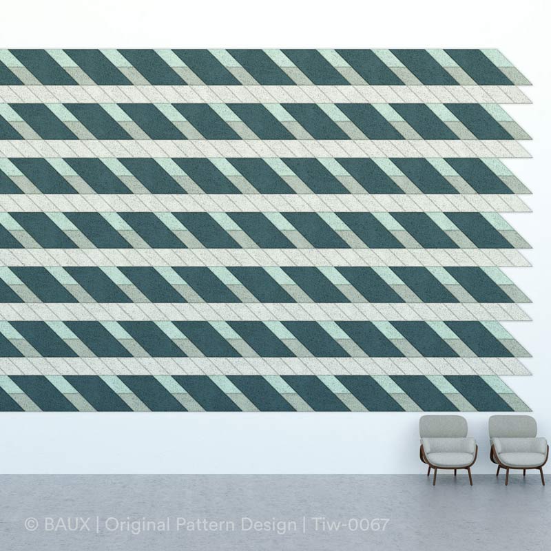  - BAUX Parallelogram Acoustic Wall Tile - Muffle Acoustics Limited 