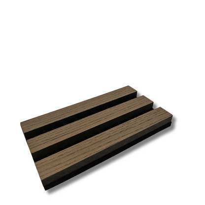 MuffleTimber | Acoustic Slat Wood Wall Panel -  Walnut (Black Felt)