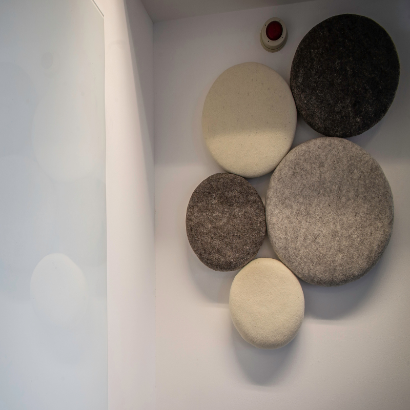 Woolly Shepherd Acoustic Stone Circle Limpet Absorber - Muffle Acoustics Limited