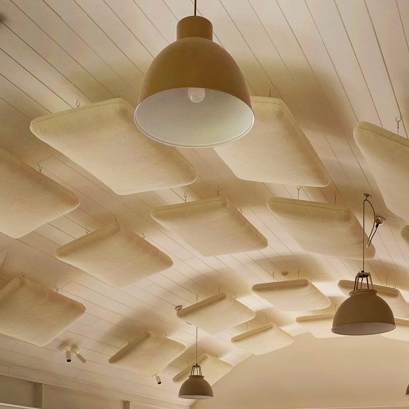 Woolly Shepherd Suspended Rectangle Acoustic Ceiling Absorbers - Muffle Acoustics Limited