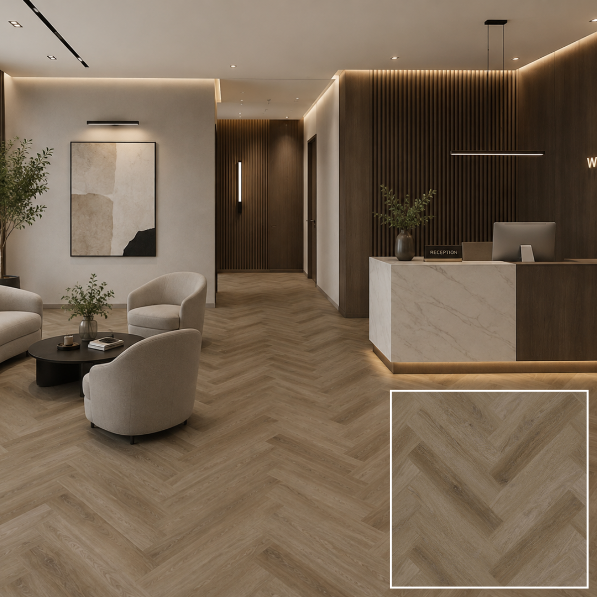 MuffleLVT | Glue Down Luxury Vinyl Tile