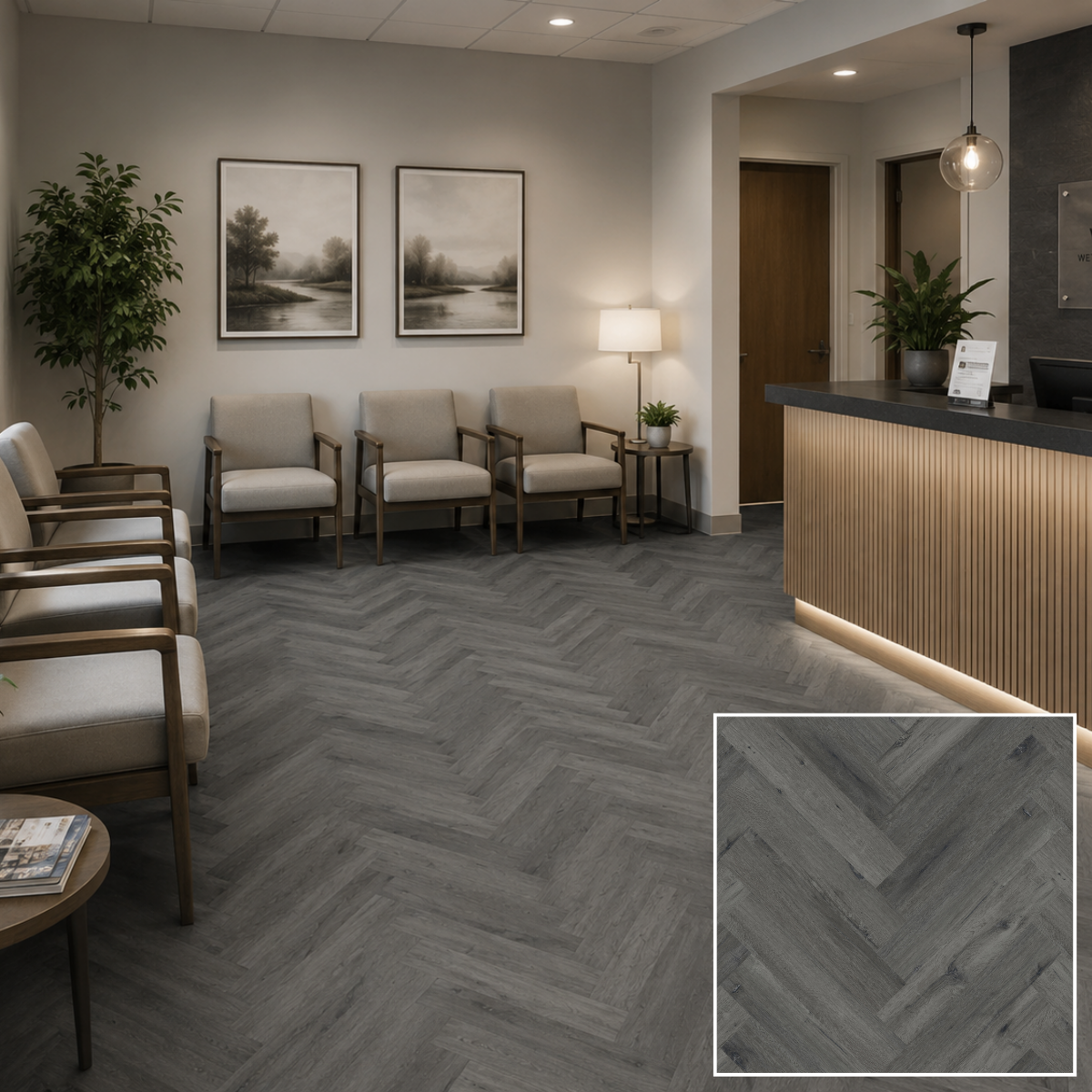 MuffleLVT | Glue Down Luxury Vinyl Tile