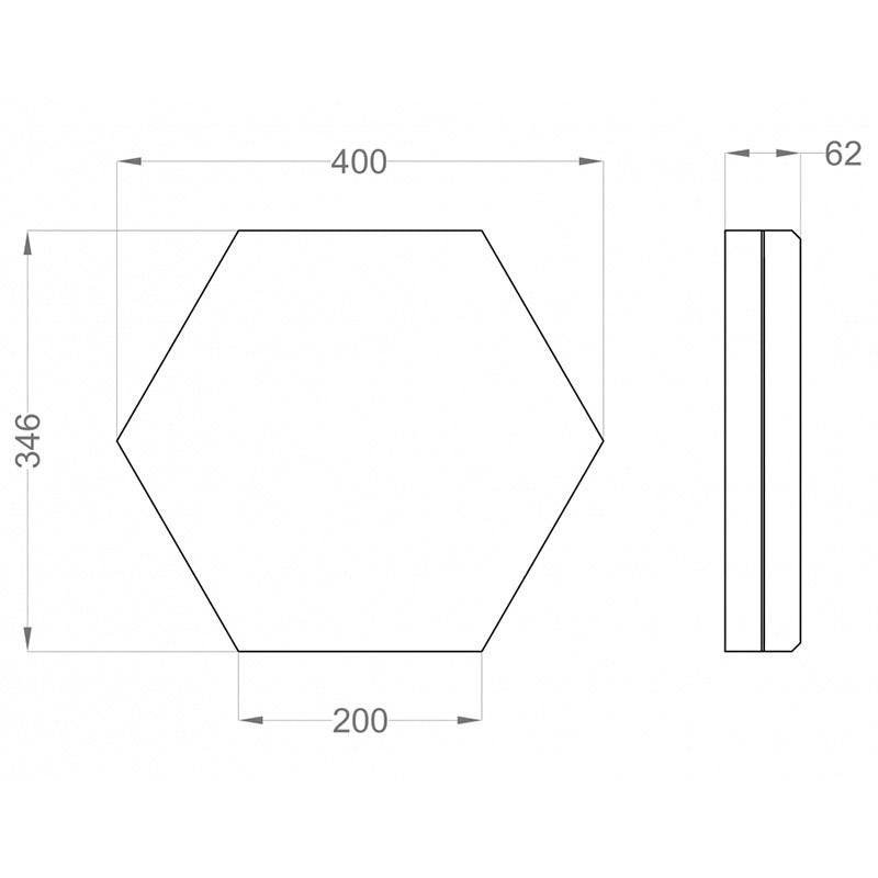 FLUFFO IZO Hexa Edge M Wall panel