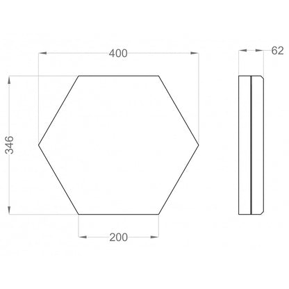 FLUFFO IZO Hexa Edge M Wall panel