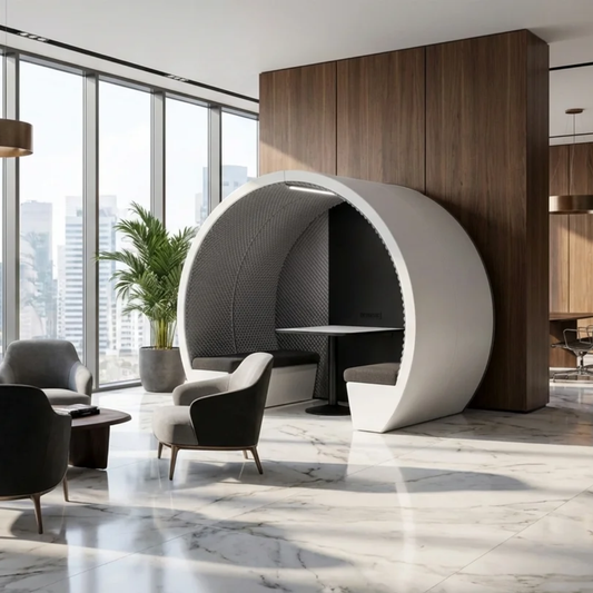 The Meeting Pod Co | Acoustic Indoor Meeting Pod - Part Enclosed