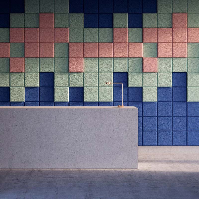  - BAUX 3D Pixel Acoustic Wall Tile - Muffle Acoustics Limited 